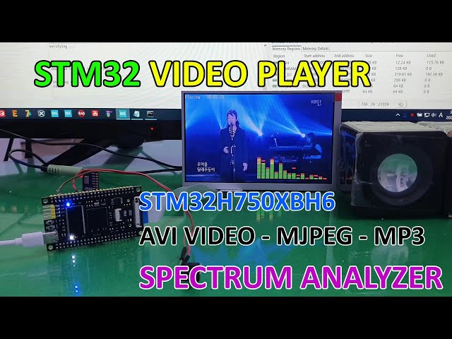 [STM32] Video Player (7" LCD 800 x 480 / Spectrum Analyzer) Test
