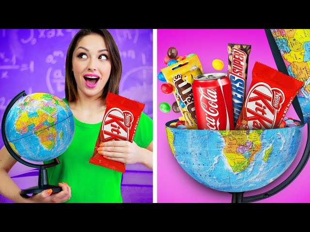 10 Weird Ways To Sneak Food Into Class! Funny Food Tricks and Edible DIY School Hacks by RATATA!