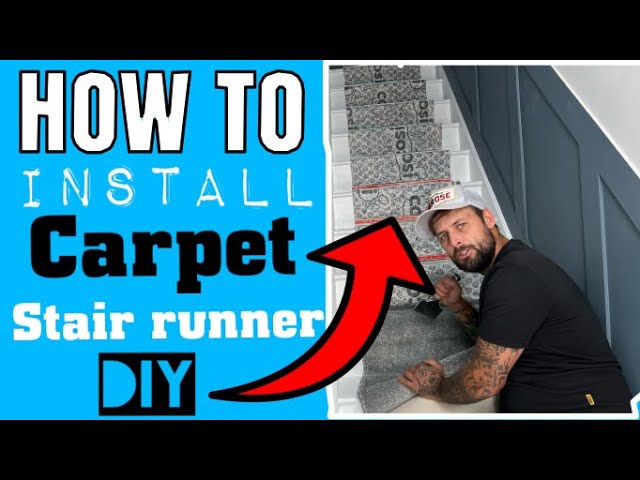 How to Fit Stair Carpet Runner with Underlay & Grippers #staircarpet #carpetfitting #homeimprovement