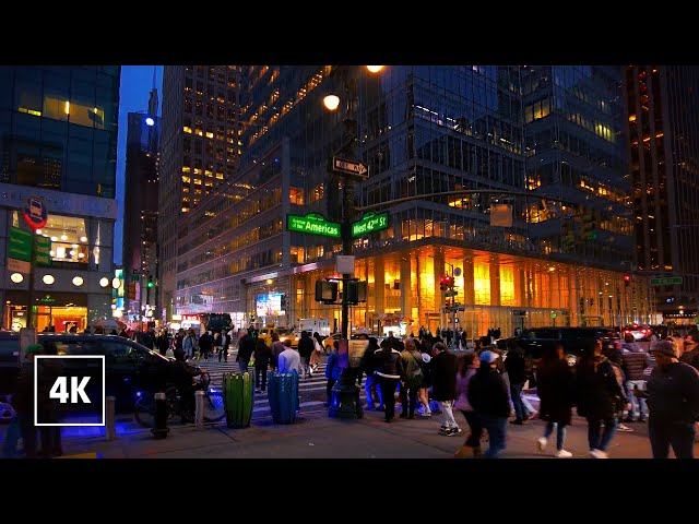 NEW YORK MIDTOWN Manhattan walk 4K - NYC Walking tour