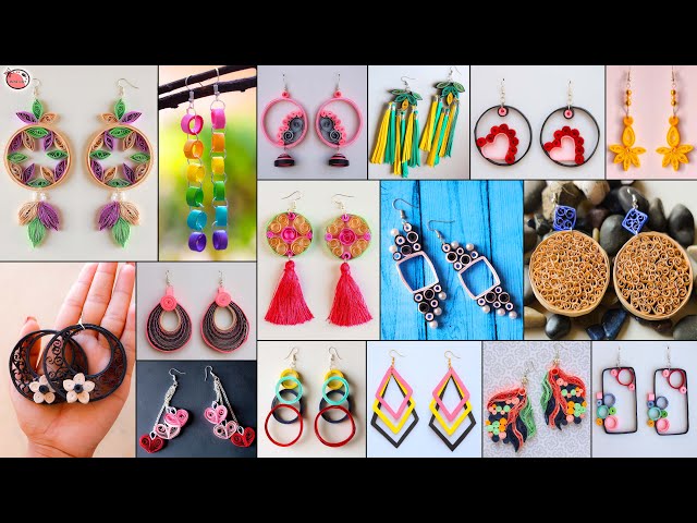 17 Fancy DIY Paper Earring!!.. Daily Wear Beautiful Paper Quilling Earrings Making - Tutorial