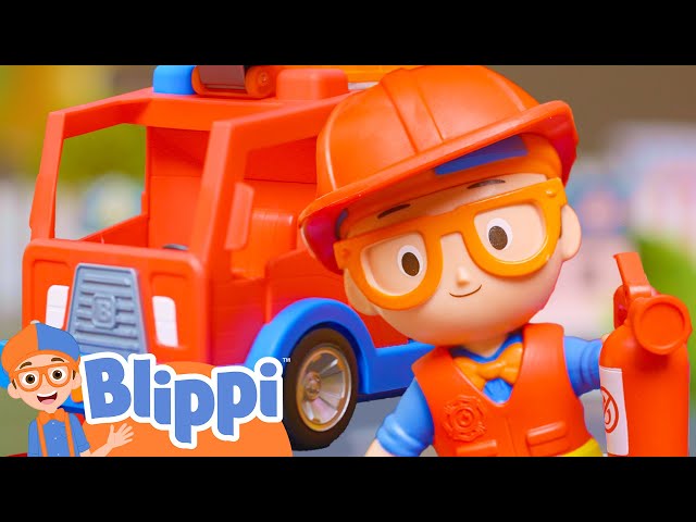BLIPPI TOY MUSIC VIDEO! | Blippi Fire Truck Song! | Vehicle Songs for Kids