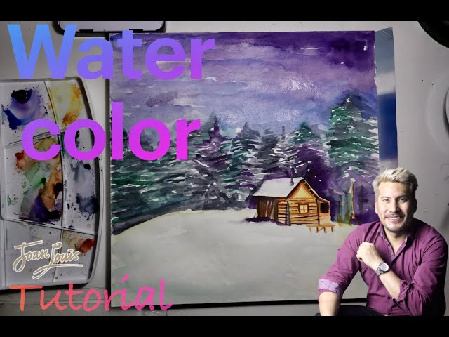 Snow home I WATERCOLOR painting tutorial
