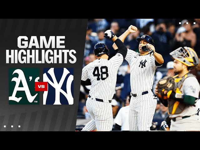 A's vs. Yankees Game Highlights (4/23/24) | MLB Highlights