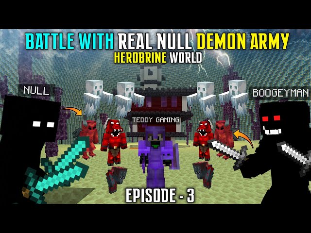 😱BATTLE WITH REAL NULL DEMON ARMY - JIN TOOK ME TO HEROBRINE WORLD