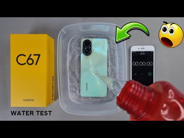 Realme C67 4G Water Test 💦💧| iP54 Water Test Of Realme C67