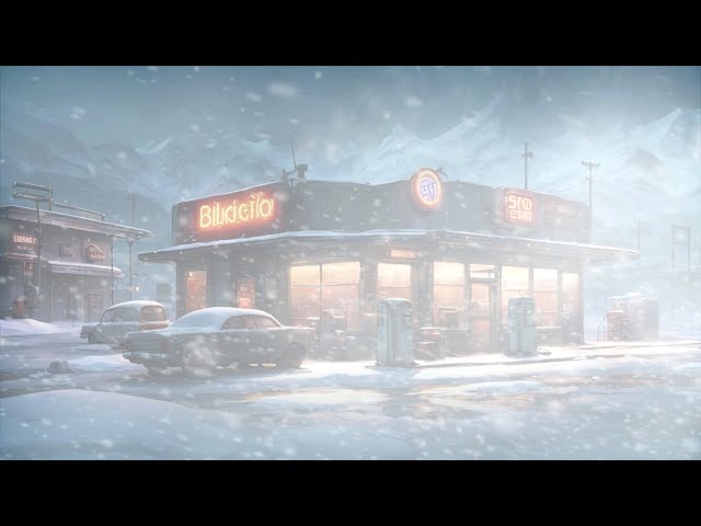 Arctic - gas station - coffee - winter blizzard Ambience I Relax - Study - Sleep