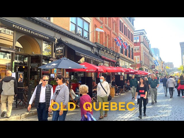 [4K]🇨🇦 Walking Old Quebec City: Upper Town/ St. Louis & St. John St.🏰🍁Paillard Pastry🥪☕/Oct. 07 2021