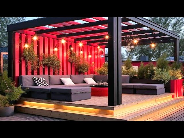 100 Modern Patio Design Ideas 2023 Home Garden Landscaping Ideas| House Exterior Rooftop Pergola P7