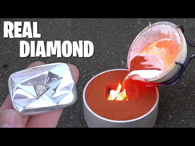 Casting REAL Diamond YouTube Play Button