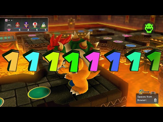 Mario Party 10 - Mario vs Waluigi vs Toad vs Spike vs Bowser - Chaos Castle