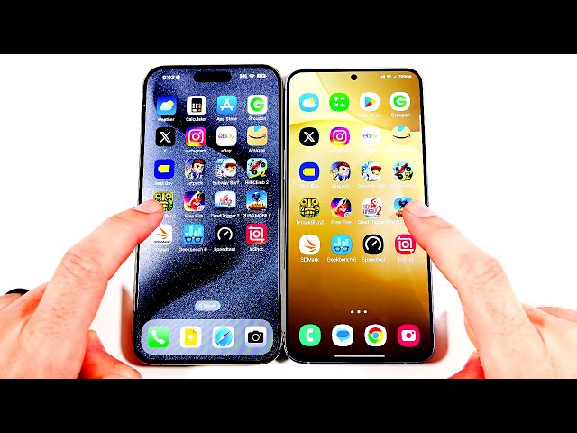iPhone 15 Pro Max vs Samsung S24 Plus Speed Test (iOS 17.4.1)