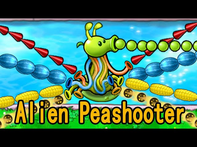 plants vs zombies | Dave's new pvz plant:Alien Peashooter | HARD MODE Mod! (PvZ Plus)