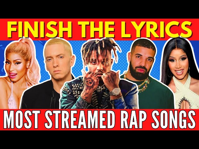 FINISH THE LYRICS - Most Streamed Rap Songs EVER 📀 Music Quiz 🎵