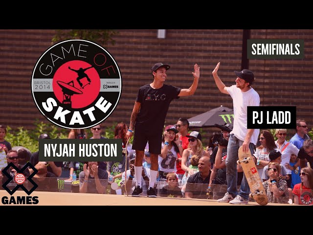PJ Ladd vs. Nyjah Huston: GAME OF SKATE SEMIFINALS | World of X Games