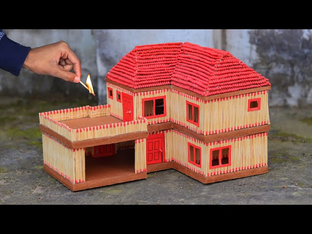 How to Make a Matchstick House | PUBG Squad House | Match House Fire