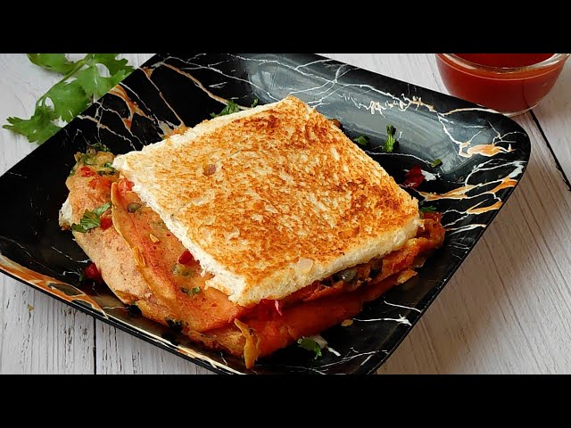 Healthy Tiffin Recipe For School/Instant Breakfast With Bread|Simple Veg Cheese Sandwich Recipe