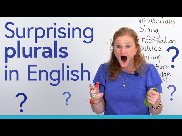 I HATE English! Surprising plurals and singulars 😕