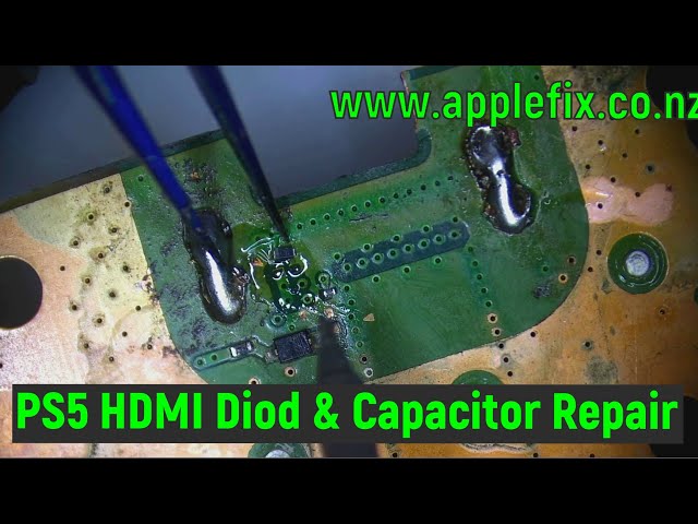 PS5 HDMI Diod & Capacitor broken by Unprofessional Repair | playsyation repair hamilton nz AppleFix