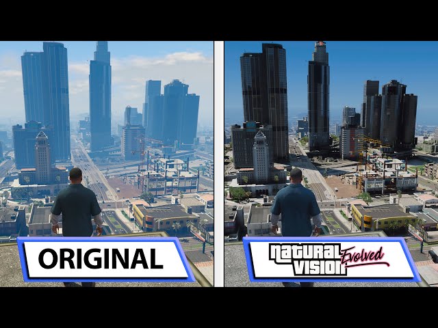 Grand Theft Auto V | NaturalVision Evolved | Mod Graphics Comparison | RTX 3080
