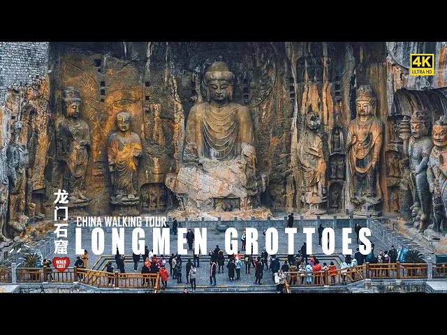 Longmen Grottoes Walking Tour, The Wonder of Over 100,000 Buddha Statues | Luoyang, China | 4K HDR
