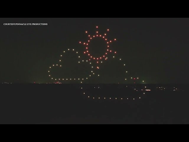 Hundreds gather for 'Spring Is In The Air' Drone Light Show in Apex