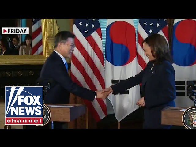 Kamala Harris under fire for wiping hand after handshake