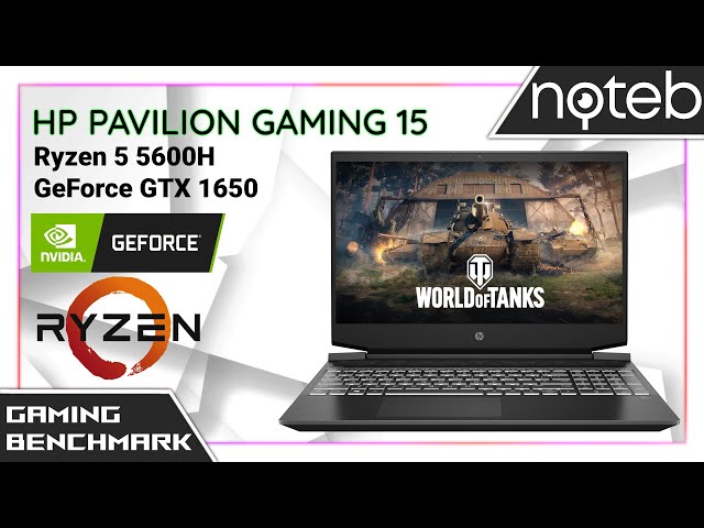 HP Pavilion Gaming 15-ec2 - World of Tanks Gameplay Benchmark (Ryzen 5 5600H, GTX 1650)