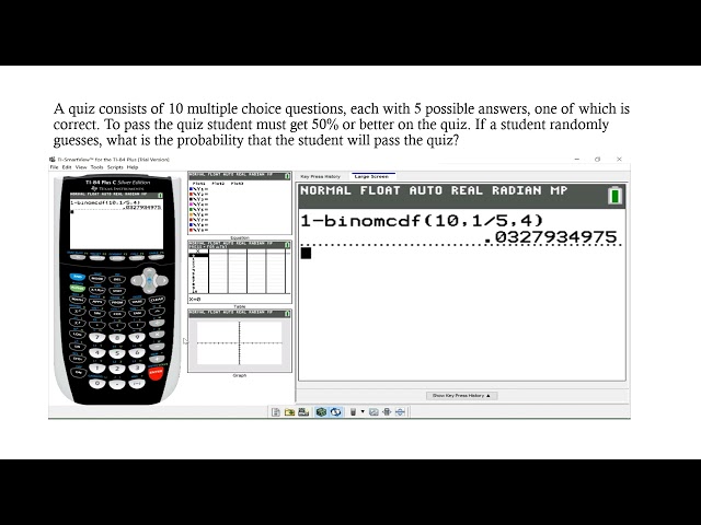 Binomial probability distribution with calculator