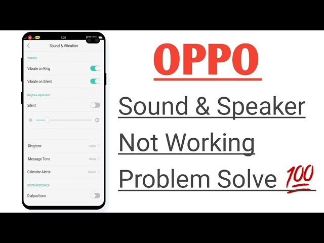 OPPO Sound & Speaker Not Working Problem Solve 100%