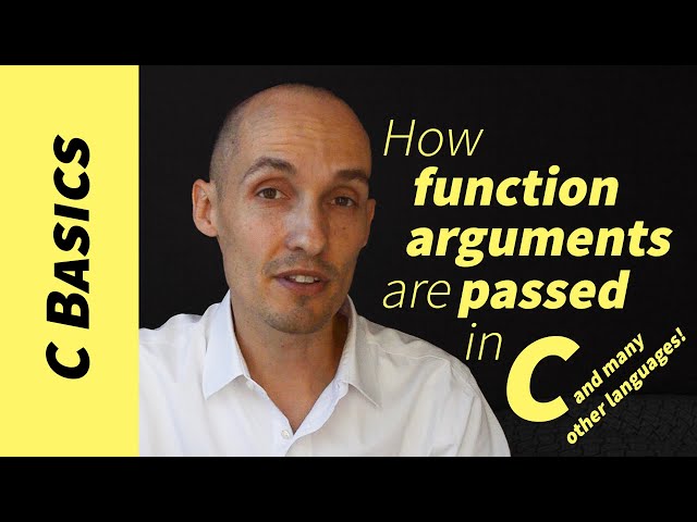 How arguments are passed to functions in C (and most other languages).