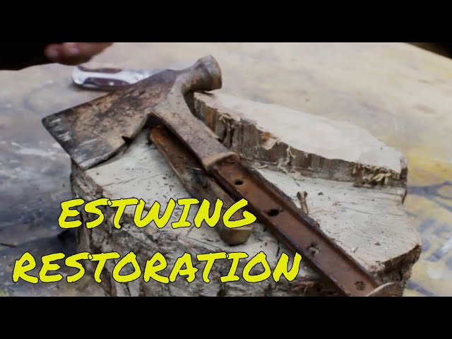 Estwing Hatchet Restore with vinegar and blade etching | Axe restoration