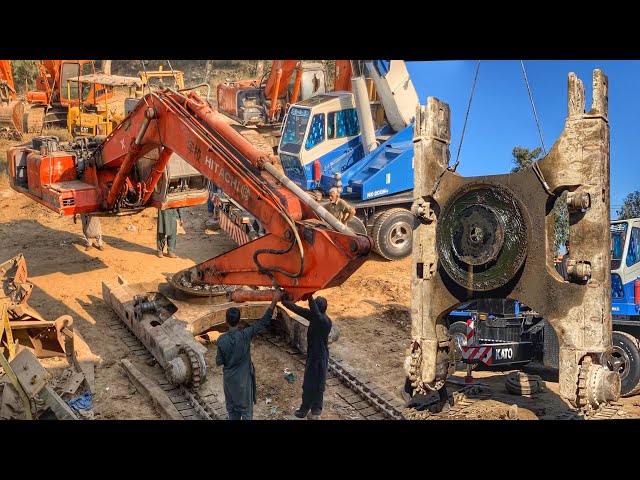 How To Repair The Cracked Chassis Of Excavator Machine Hitachi | Excavator Machine Track Restoration