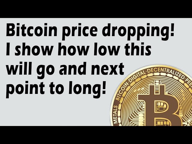 Bitcoin price dropping! I show how low this will go and where to long!