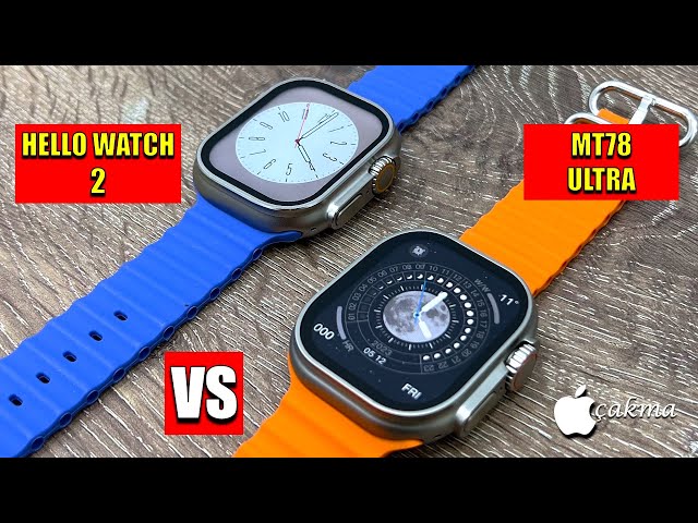 MT78 ULTRA vs Hello Watch 2 - APPLE Watch ULTRA Clone Comparison