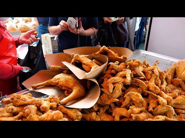 Traditional market fried chicken popular in Korea