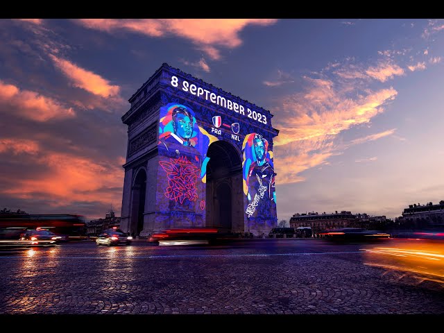 A special LIVE event at the Arc de Triomphe for 100 days until RWC 2023