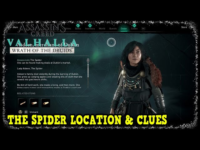 The Spider Location in Wrath of the Druids (AC Valhalla The Spider Location & Clue)