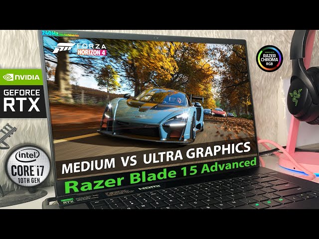 Forza Horizon 4 BENCHMARK Test on Razer Blade 15 2021 + RTX 3080 GPU