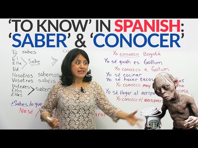 The verb 'to know' in Spanish: 'SABER' and 'CONOCER'