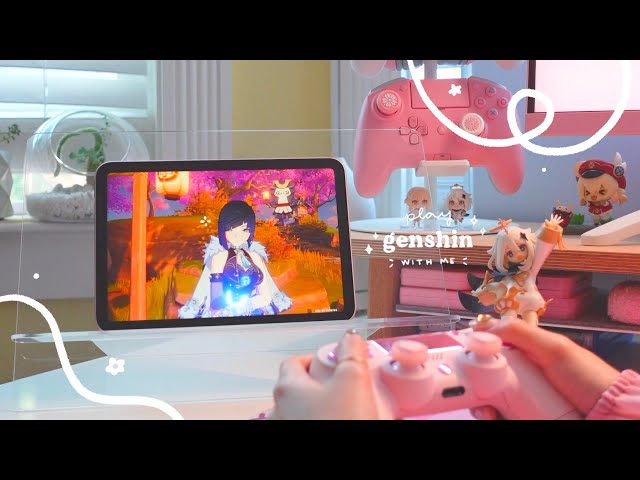 🍊 playing genshin on a lazy, cozy summer afternoon | 1hr of gameplay ambience (jp dub, ipad mini) ✩