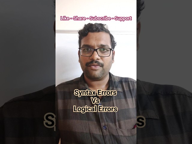 Syntax Errors Vs Logical Errors #rprogramming #cprogramming #code
