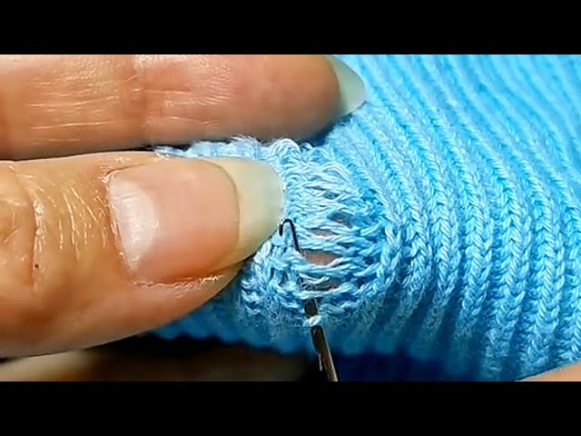 How to Perfectly Repair Missing Stitches in a Knitted Sweater at Home Yourself