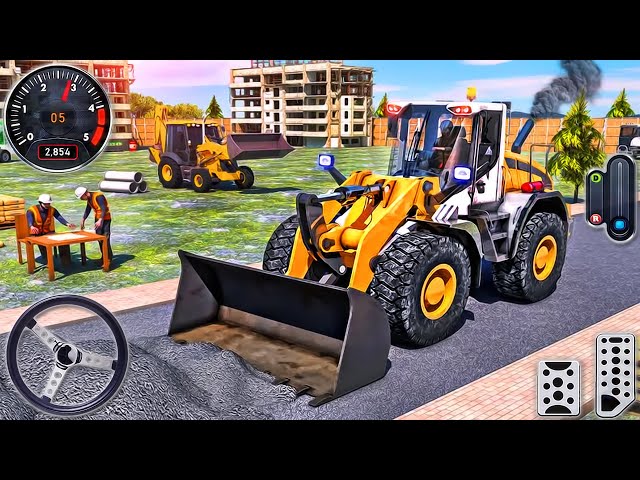 City Road Builder Construction Simulator - JCB Highway Vehicles Excavator Crane - Android GamePlay
