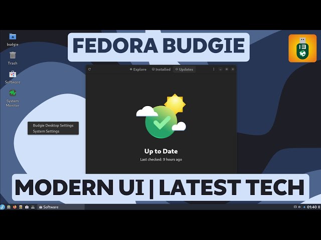 Fedora Budgies's  First steps | Beautiful, modern,stable|  More room for improvement