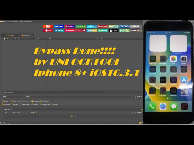 BYPASS PASSCODE Iphone 8Plus iOS 16.3.1 Done by Unlocktool!!!!!!