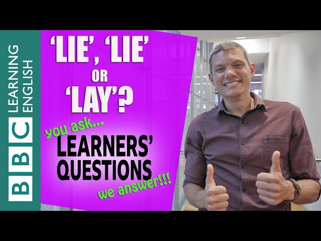 ❓ 'Lie', 'lie' (another verb) and 'lay' - Improve your English with Learners' Questions