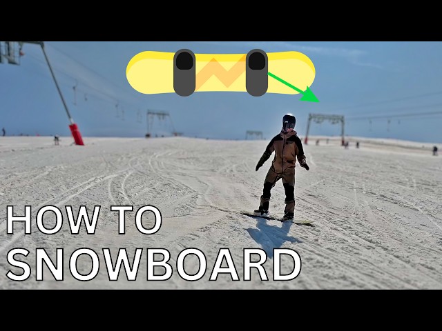 LEARN HOW TO SNOWBOARD IN 15 MINUTES (complete walk-through)