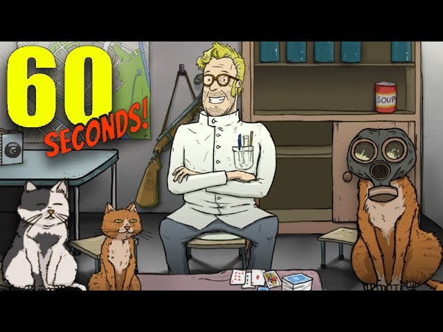 MAD SCIENTIST ENDING & MORE CATS IN THE BUNKER | 60 Seconds DLC (New Endings)