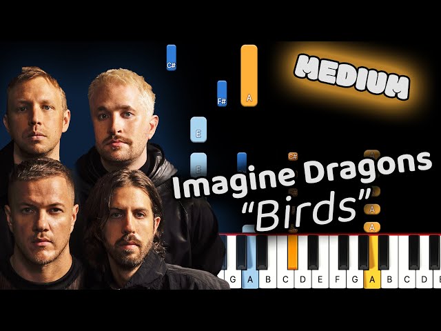 Learn To Play Birds Imagine Dragons on Piano! (Medium)